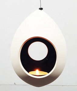 เชิงเทียนเซรามิกสีขาวทันสมัย ทำด้วยมือ พร้อมห่วงแขวน  สามารถสกรีนโลโก้ตามแบบที่ต้องการ สำหรับเทศกาลคริสต์มาสและตกแต่งบ้าน - Product Image 6