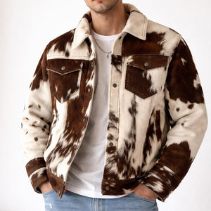 Veste en cuir de vachette personnalisée unisexe OEM ODM en gros pour hommes - Product Image 2