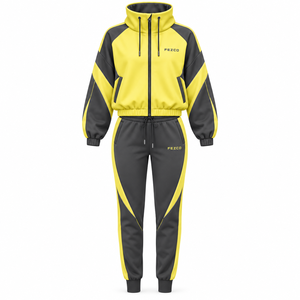 Custom Made 100% Cotton Solid Embroidered Lace Streetwear Women's 2-Piece Joggers Set <b>Oversized</b> Hoodie & <b>Sweatpants</b> - Product Image 5