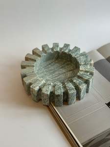 Cenicero de sobremesa, cenicero para escritorio de oficina, cenicero para salón, cenicero para restaurante, cenicero de cerámica negra, cenicero resistente al calor - Product Image 2