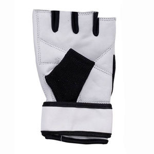 Gants de cyclisme unisexes d'hiver en cuir avec paume antidérapante, rembourrage en gel absorbant les chocs, design demi-doigts, fermeture auto-agrippante - Product Image 2
