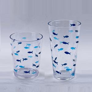 Vasos de Plástico con Diseño de Peces, Reutilizables, Resistentes a Roturas, Estilo Vintage, para Fiestas - Product Image 5