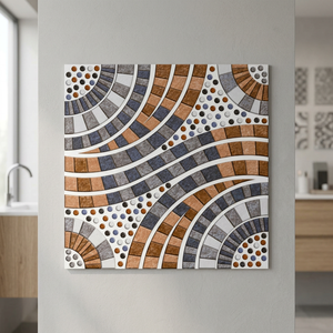 Baldosas de Cerámica con Relieve Serie Punch 300x300mm, Económicas, Esmaltadas, Diseño para Exteriores, Baldosas para Piso con Diseño de Flores - Product Image 4