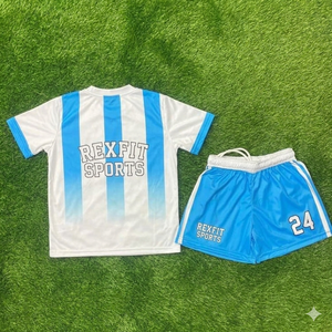 OEM Service Custom Logo Mens Football Professional Sportswear Set Jersey Shorts Breathable Fabric <b>Athletic</b> Uniform Team Training - Product Image 6