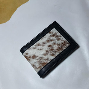 Portefeuille en cuir véritable de vache avec poils, fait main, pour homme, design unique en fourrure naturelle, portefeuille tendance - Product Image 4