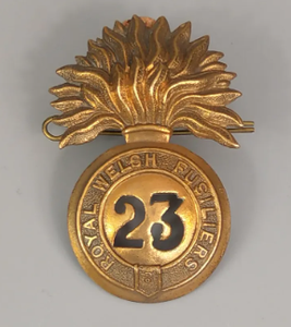 23rd Royal Welsh Style Glengarry Cap Badge Brass Vintage <b>Hat</b> Decorative Accessory - Product Image 4