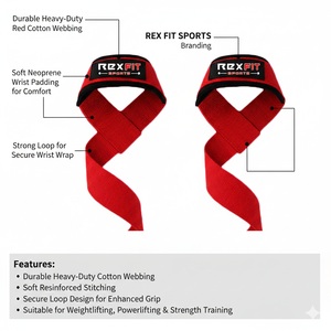 Correas Abdominales Rexfit Sport Gym con Mosquetones de Acero, Soporte de Brazo Acolchado Suave para Entrenamiento de Core y Abdominales - Product Image 5