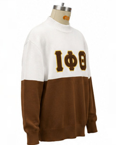 Pull personnalisé en coton brodé Alpha, respirant, pour femme, style universitaire grec Alcorn Omega Phi, idéal pour l'hiver - Product Image 1
