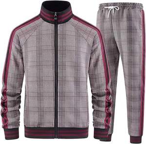 Ensemble de survêtement pour enfants noir et rouge à blocs de couleur, manches longues, fermeture éclair, style vintage, pour l'hiver, avec poches latérales, 100 % coton molletonné à capuche - Product Image 6