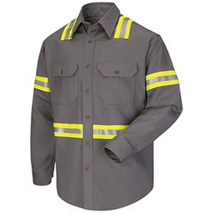 Vêtements de travail de sécurité réfléchissants haute visibilité classe 2, chemise de sécurité à manches courtes haute visibilité pour travaux routiers - Product Image 4