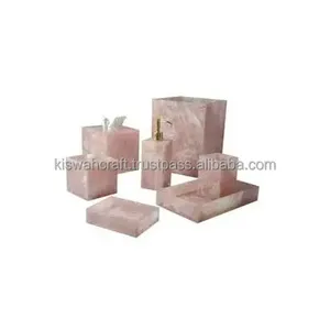 ชุดห้องน้ำสีขาวลายหินอ่อนเต็มรูปแบบชุดห้องน้ำสีขาวเรซินสีขาวตกแต่งบ้าน - Product Image 3