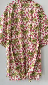 Bata Kimono de Playa 100% Algodón Indio para Mujer, Bata Larga para Baño y Vestir, Bata de Maternidad para Ducha, Ropa de Playa y Dormir - Product Image 3