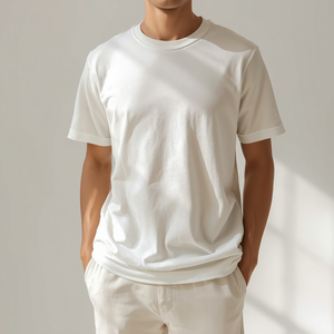 Comfort Blank T Shirt Soft Cotton Plain Basic Tee for Men Women with OEM ODM Customization - Product Image 2