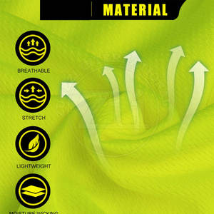 Camisetas Reflectantes de Alta Visibilidad con Logotipo Personalizado, LED Impermeable Clase 1 ANSI, Hechas en Pakistán, de Alta Calidad - Product Image 6