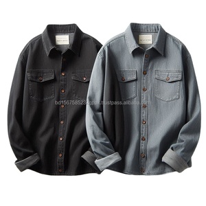 Camisas vaqueras informales para mujer, Camisa vaquera de manga larga con cuello de estilo Formal clásico Vintage de alta calidad, cierre de botones - Product Image 3