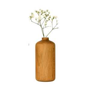 Jarrones Cilíndricos de Madera con Vetas Naturales, Diseño Minimalista, Flores Amarillas Decorativas, Hechos a Mano, Ecológicos para el Hogar - Product Image 2