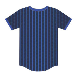 Camiseta de béisbol azul marino con diseño de jersey, estilo universitario, de chenilla, para hermandades griegas Divine Nine, con orgullo colegial, servicio OEM. - Product Image 3