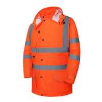 Veste de travail à capuche imperméable haute visibilité pour hommes, veste de sécurité réfléchissante pour l'hiver, vêtements de travail de sécurité