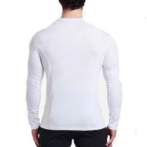 เสื้อยิมออกกำลังกายผู้ชาย เสื้อวิ่งฟิตเนสผู้ชาย เสื้อขายส่งแบบไม่มีลาย แขนยาว ผู้ใหญ่ ผ้าถักย้อมสี 350 กรัม - Product Image 6