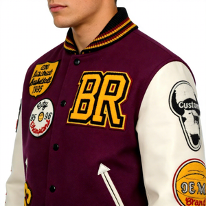 Veste universitaire d'hiver pour hommes, en tissu polaire écologique, personnalisable, de haute qualité, en stock – Nouveauté en ligne pour adultes - Product Image 6