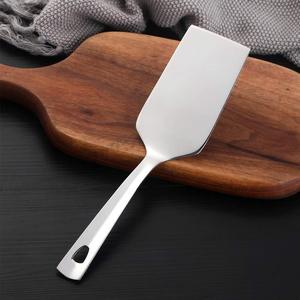 Spatule de cuisine plate en acier inoxydable avec lame large et solide et manche long, spatule de cuisson robuste pour faire frire et retourner - Product Image 6
