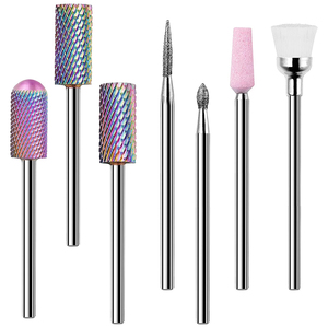 Surgical Grade Stainless Steel Manicure Nail <b>Drill</b> Sets Multi Function 7 Pcs Electric Nail <b>Drill</b> Bits For Beauty Salon Use - Product Image 1