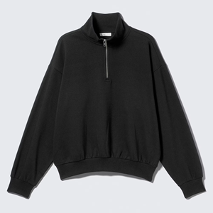 Superbe sweat-shirt unisexe de luxe surdimensionné et épais, 100% coton, avec fermeture éclair 1/4, personnalisable avec logo - Product Image 6