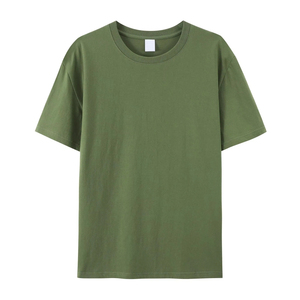 INDEX Men's Yellow Short Sleeve T-Shirt O-Neck Regular Fit Casual Knitted Cotton Solid Color Jersey Fabric - Product Image 5