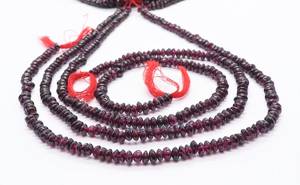AAA Mozambique <b>Garnet</b> Smooth Button Round Beads 4-4.5 MM <b>Garnet</b> Smooth Rondelle Beads 14 Inch Natural Mozambique <b>Garnet</b> Fancy - Product Image 5