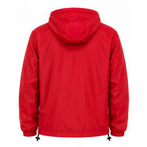 Custom <b>Men's</b> <b>Half</b> <b>Zip</b> Windbreaker <b>Jacket</b> Hooded Lightweight Outdoor Pullover Waterproof Windproof OEM Logo Wholesale - Product Image 4