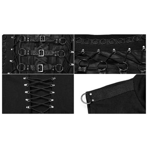 Men's Custom Black <b>Gothic</b> Punk Buckle Hollow Half-Cut Vest Slim Tops O-Ring Details Top Sell 2026 - Product Image 4
