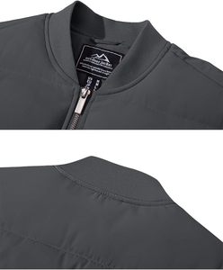 เสื้อโค้ทกันลมมีซิปสำหรับผู้ชายแจ็คเก็ตกีฬาลำลองสำหรับใส่ทำงานเสื้อแจ็คเก็ตบอมเบอร์ฤดูหนาว - Product Image 3