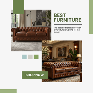Classic Chesterfield Leather Couch Set 3 Seater Loveseat Armchair Solid Wood Luxury Living Room Furniture Leather <b>Sofa</b> Set - Product Image 3