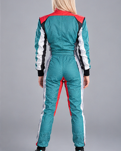 Men's Full Sleeve Motorcycle Racing Suit Color Blocked Teal Red White Polyester/Nylon <b>Waterproof</b> Quick Dry Breathable <b>All</b> - Product Image 2