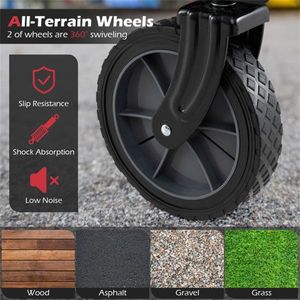 Carrello da Campeggio Pieghevole Nero Resistente 400 Libbre con Ruote per Tutti i Terreni Capacità 180L Carrello Utilitario Pieghevole per Shopping - Product Image 6