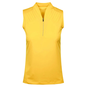 Polos de golf sin mangas personalizados para mujer, transpirables, que absorben la humedad, color azul, para mujer, con OEM - Product Image 1