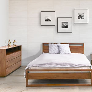 Cómoda de cajón de teca de estilo clásico duradero y simple con 6 cajones para dormitorio - Product Image 4