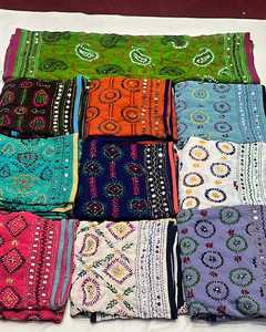 Dupatta Phulkari Hecha a Mano, Bufandas Hechas a Mano en Varios Colores y Diseños, Dupatta India Ligera, Regalo de Boda India - Product Image 1