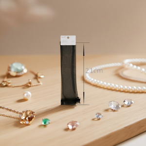 Sacchetti regalo in organza 21 cm x 6,5 cm 4 pezzi neri per confezionamento gioielli - Product Image 2