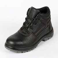 Chaussures de sécurité en acier noir, cuir véritable, imperméables, respirantes, bottes de travail antidérapantes, usage industriel, construction, usine, toutes utilisations