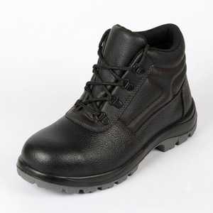 <b>Black</b> Steel Toe Safety Shoes Genuine Leather Waterproof <b>Work</b> <b>Boots</b> Anti Slip Industrial Mining Footwear Custom Logo - Product Image 1