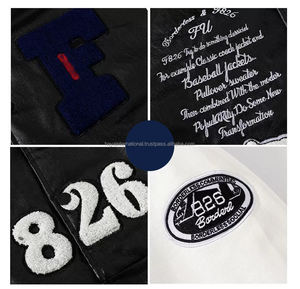 Veste en cuir suédé Patchwork et broderie, OEM, vente en gros - Product Image 5