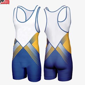 Nouveauté : Singlet de lutte pour hommes, matière extensible légère, design personnalisé, coupe athlétique, vêtements de lutte pour l'entraînement en salle de sport - Product Image 1