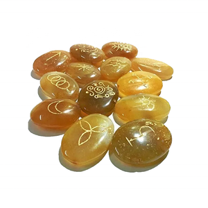 ชุดคารูนาพลอยคริสตัลรูปไข่รูปวงรีสีเหลืองคาร์เนเลี่ยนชุดพลอยคารูนา11ชิ้นขายส่ง - Product Image 6