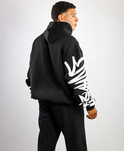 Custom Trend High Street Letters Graffiti Printed Zipper Hoodie Retro Y2K Men <b>Hip</b> Hop Casual Oversized Sweatshirt - Product Image 5