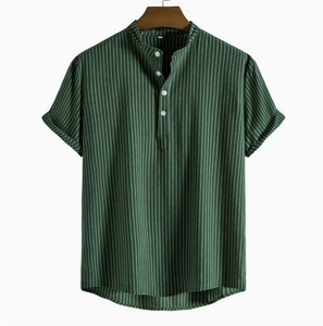 Camisa de punto a cuadros informal para hombre, de manga larga, con botones, ecológica, blanca, personalizada OEM - Product Image 5