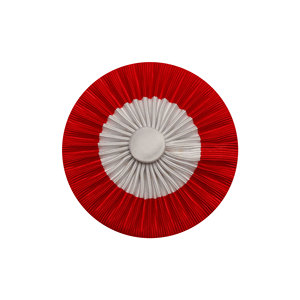 Handcrafted <b>Ribbon</b> Rosette for Apron Regalia Masonic <b>Red</b> and White Cockade - Product Image 1