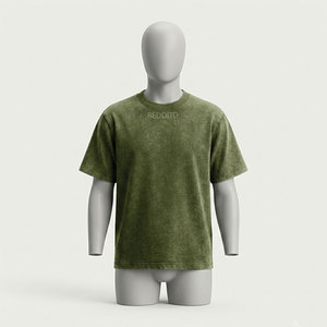 Camiseta Reddito para Hombre, Verde Oliva, Cuello Redondo, Manga Corta, Corte Regular, Algodón Ecológico, Estilo Casual - Product Image 1