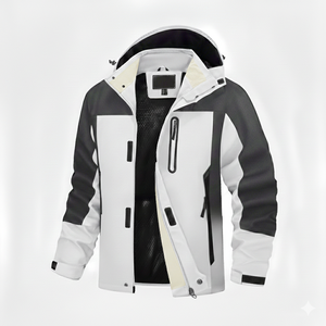 Veste d'hiver isolée en softshell pour homme, personnalisée, imperméable, coupe-vent, en polaire, avec fermeture éclair, col roulé, manches longues, imprimé, séchage rapide - Product Image 5