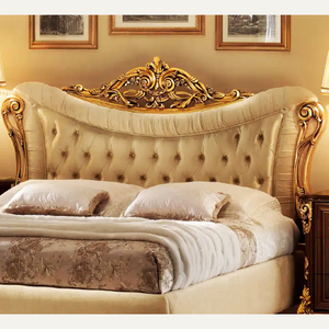 Juego de Muebles de Dormitorio de Lujo, Estilo Europeo Clásico, Cama Tapizada Personalizada, Estilo Real, Madera Sólida, para Apartamento - Product Image 3